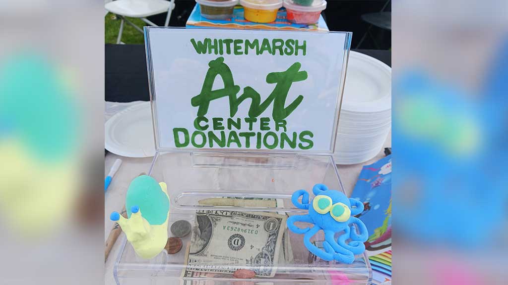 The donation box as displayed at a community event